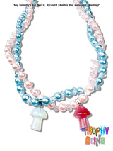 Pink Mushroom Necklace