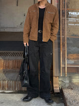 Robe biker suede jacket