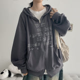 Bring Lettering Oversized Hoodie Zip-up (4 colors) H&L