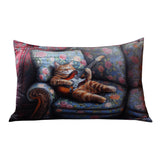 Velvet cat pillowcase