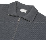 Nade Washable Overfit High Neck Turtle Semi-Zip-Up Knit