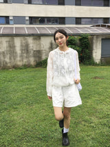 ザンフラワーエンボスショートパンツ (5c)