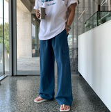 Maret Ice Linen Cargo Banding Wide Pants