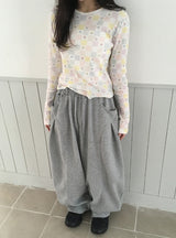 [unisex] ミヒカットワイドバンディングパンツ