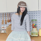 logo two tone cap brown & oatmeal