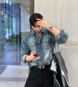  Seattle Hachi Western Brushed Overfit Denim Shirt