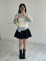 Tiered Flare Mini Skirt