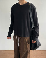 ソフクロップワッフルロングスリーブ
