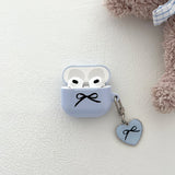 ribbon glossy airpods case(lavender blue)