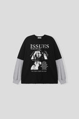 イシューズレイヤードオーバーロングスリーブTシャツ3C