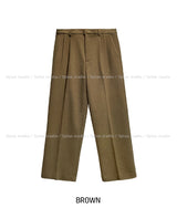 Rondel two-tuck wool wide slacks
