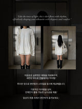 Depth Outline Overfit Terry Stitch Long Sleeve Knit (2 colors)