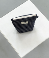 NAVY CHECK POUCH (POP-UP POUCH)