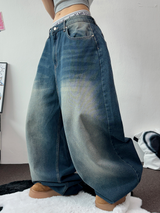 グラデーションバルーンロングデニムパンツ🩵🤍