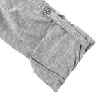 サミ チェック ボタン ラグラン ロールアップ ロングスリーブ Tシャツ