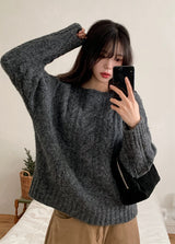 #MR ツイストルーズウールニット (4color)