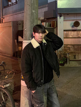 [9oz] Tachi fur collar suede padding