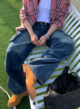 St. Parachute Cargo Wide Denim Pants