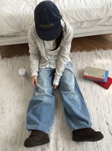 ヒルシウォッシングワイドデニムパンツ