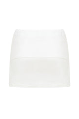  Eyelet slit skirt (white)