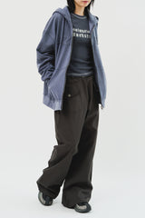 Pigment Applique Hooded Zip Up (3color)
