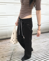 OOTJレース タイ バンディング ブーツカット パンツ
