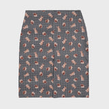 KITTEN CHECK MIDI SKIRT