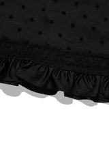 メッシュ スター ラッフル ミニスカート(BLACK)
