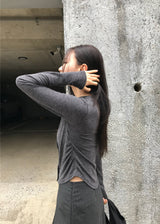 ダブルボタンシャーリングカーディガン