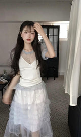 riot floral puff organza bl