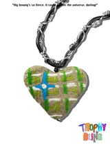 Felt Heart Long Chain Necklace