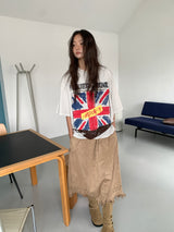 SUEDE PUNCHING SKIRT (3C)