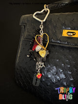 Extremely prosperous red and black bag hanging