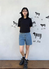MEDIUM INDIGO DENIM SHORTS code 25008