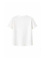 Canola Bloom Ribbon Print T-shirt Ivory