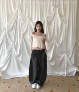 [ cotton fit ] worb over shirring pocket wide pt