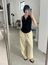 STRAP HALTER SHIRRING TOP