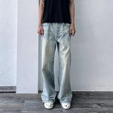 Washed Fade Wide Jeans