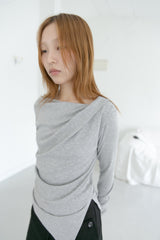 drape side slit top(3colors)