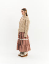 Charelle Tiered Skirt (Red)