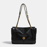 Autumn Winter Chain Strap Faux Leather Tote Cross Bag