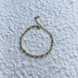 Engraved Link Gold Bracelet