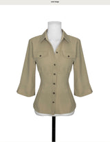 sand beige cotton slender sh