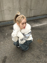 Merrygo Nordic Knit Fur Hoodie (2c)