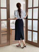 ビリー スリット Hライン ロングスカート(Belt Set)