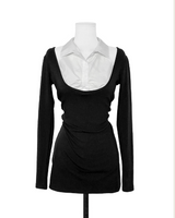 promise halter collar shirt layered ops