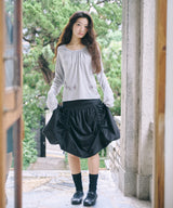 SHIRRING BALLOON SKIRT