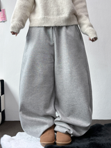 フリースピカブル ❤‍🔥M-XL❤Bベーシックワイドロングパンツユニセックス🩶2カラー