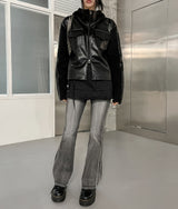 Pale brush bootcut denim pants