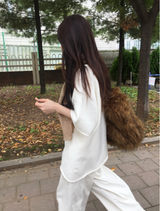 ロックルーズフィットハーフ半袖ニット(2c)